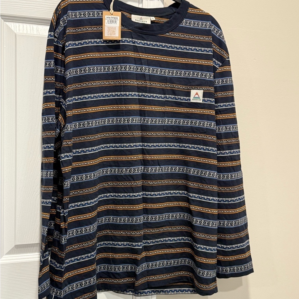 PASSENGER CRAKLE STRIPE Long Sleeve Shirt